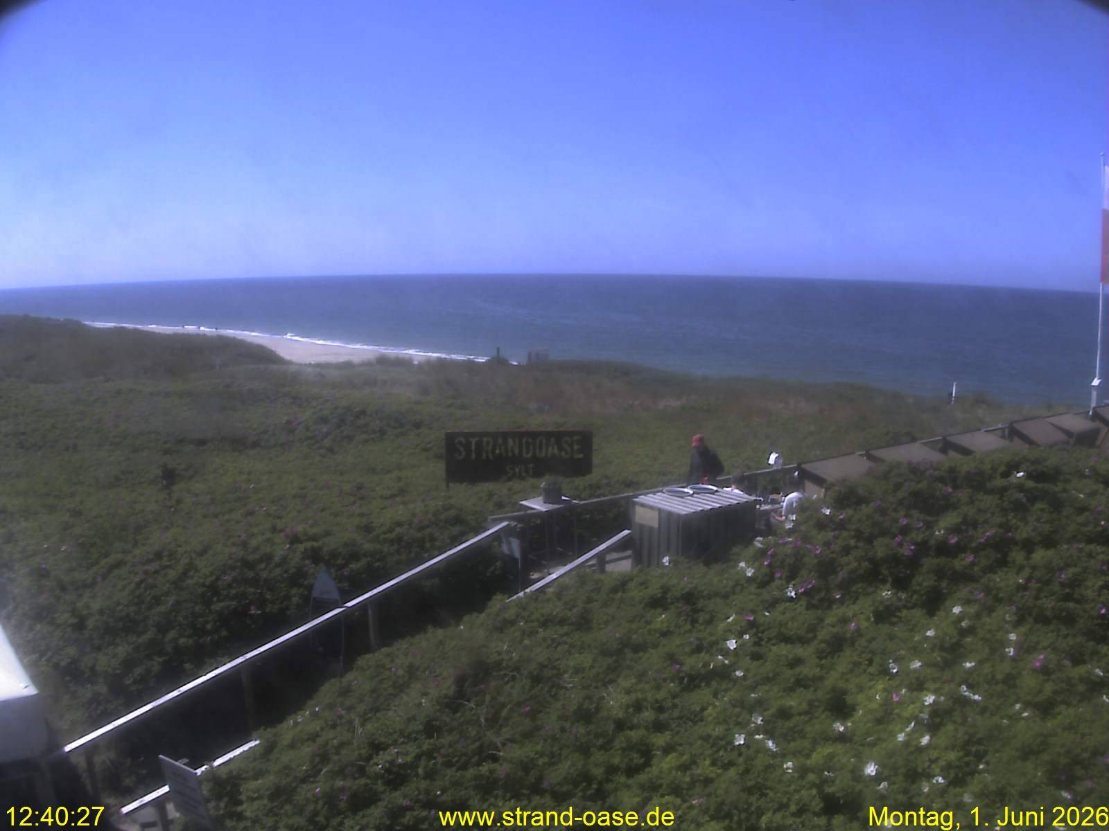 Archived image Webcam Sylt - View Restaurant Strandoase