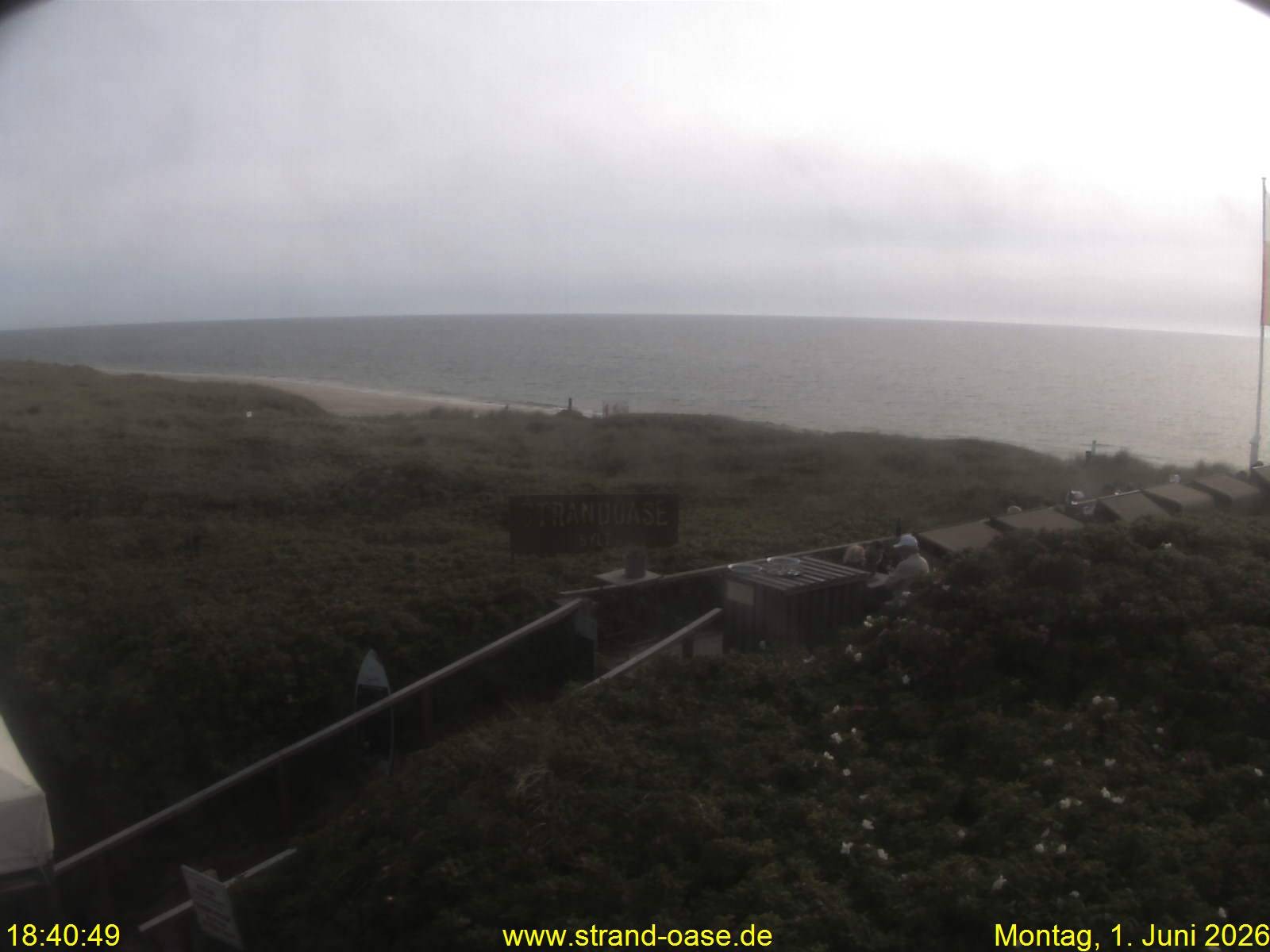 Archived image Webcam Sylt - View Restaurant Strandoase