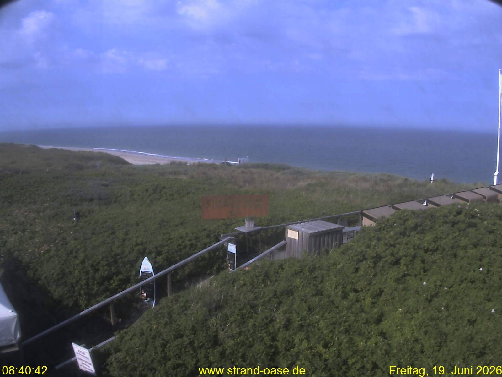 Archived image Webcam Sylt - View Restaurant Strandoase