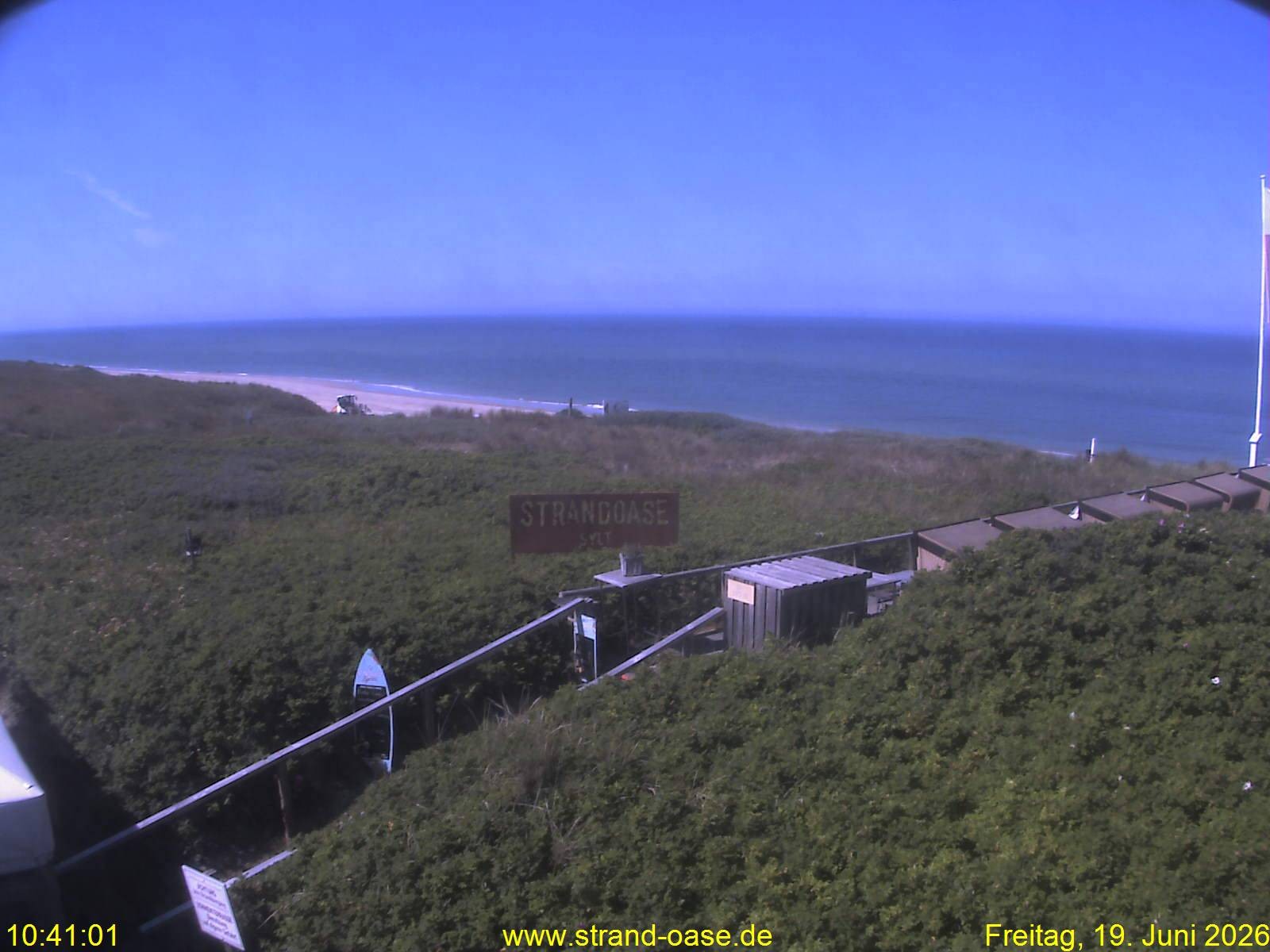 Archived image Webcam Sylt - View Restaurant Strandoase