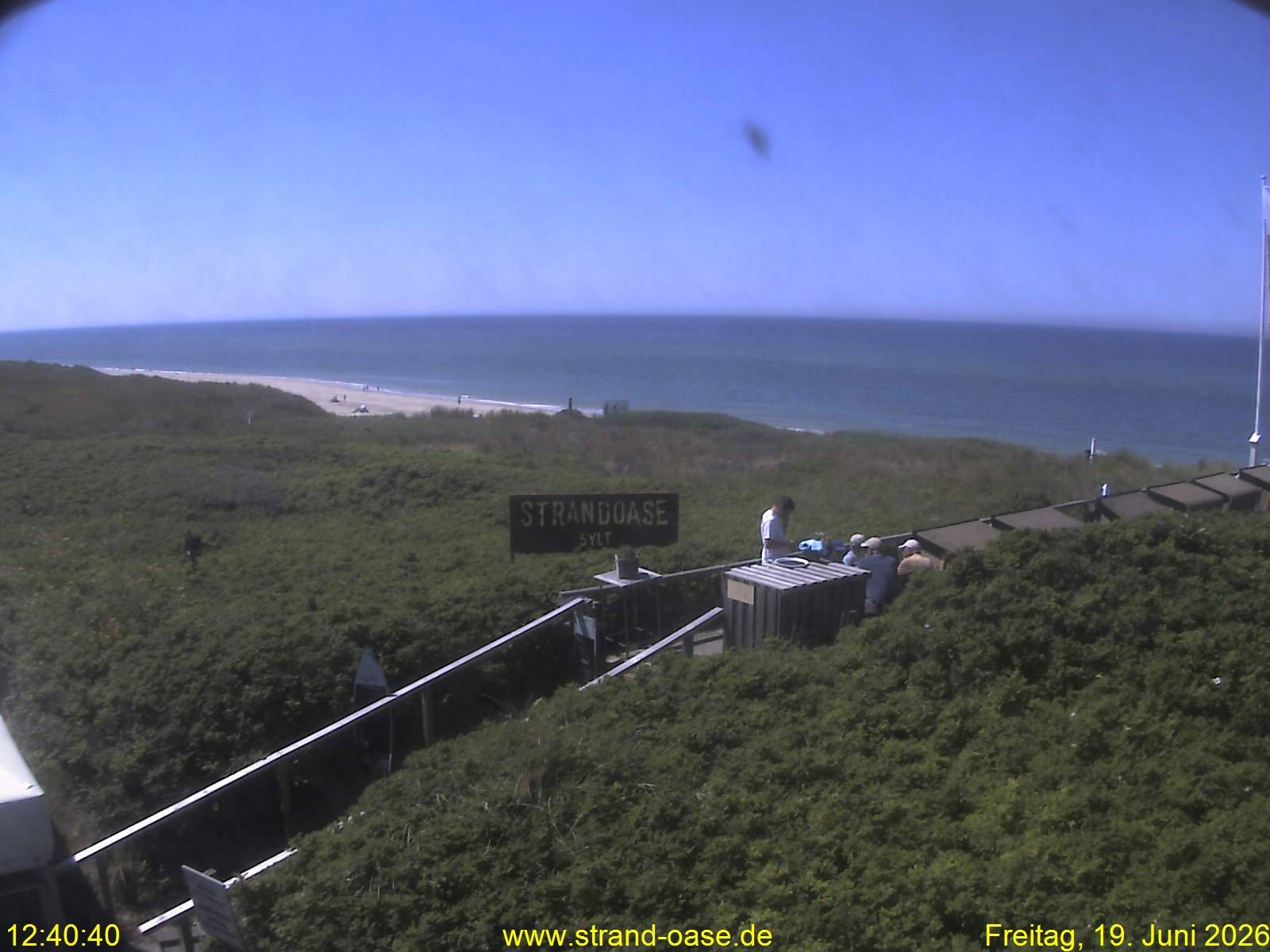 Archived image Webcam Sylt - View Restaurant Strandoase
