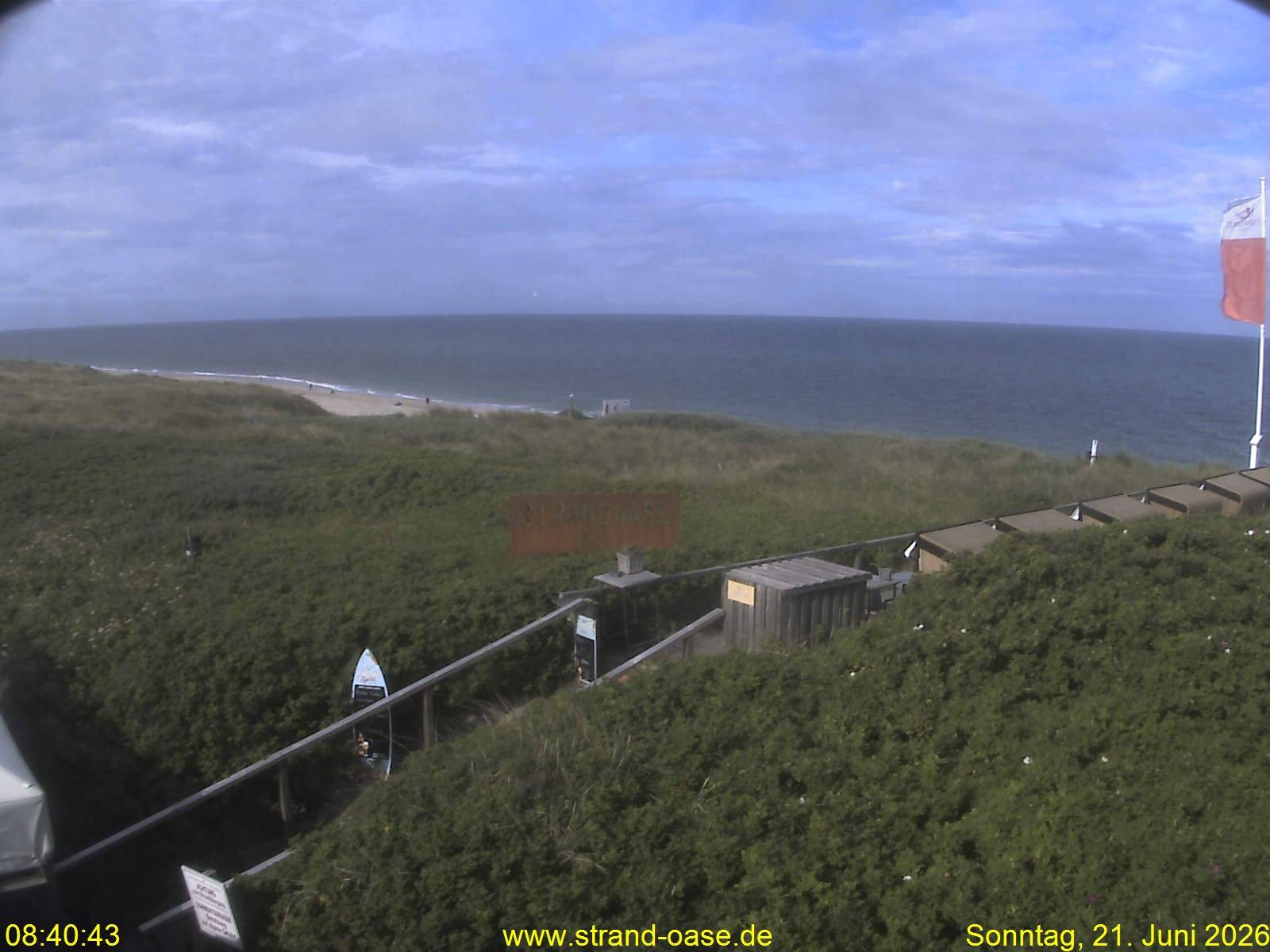 Archived image Webcam Sylt - View Restaurant Strandoase