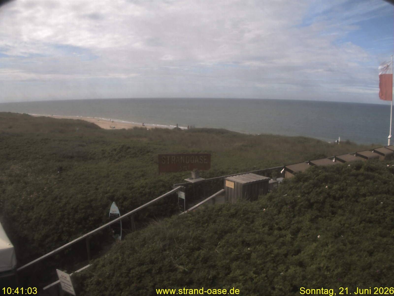 Archived image Webcam Sylt - View Restaurant Strandoase