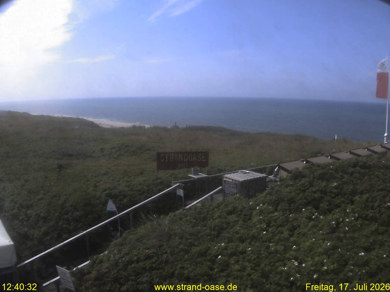 Archived image Webcam Sylt - View Restaurant Strandoase