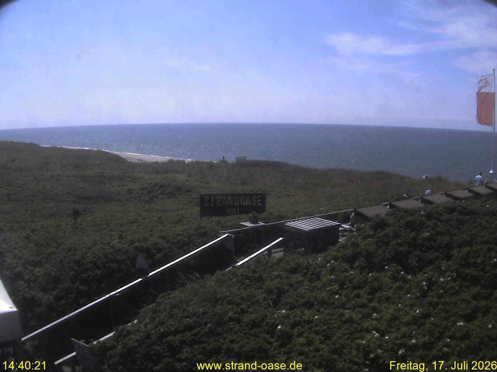 Archived image Webcam Sylt - View Restaurant Strandoase