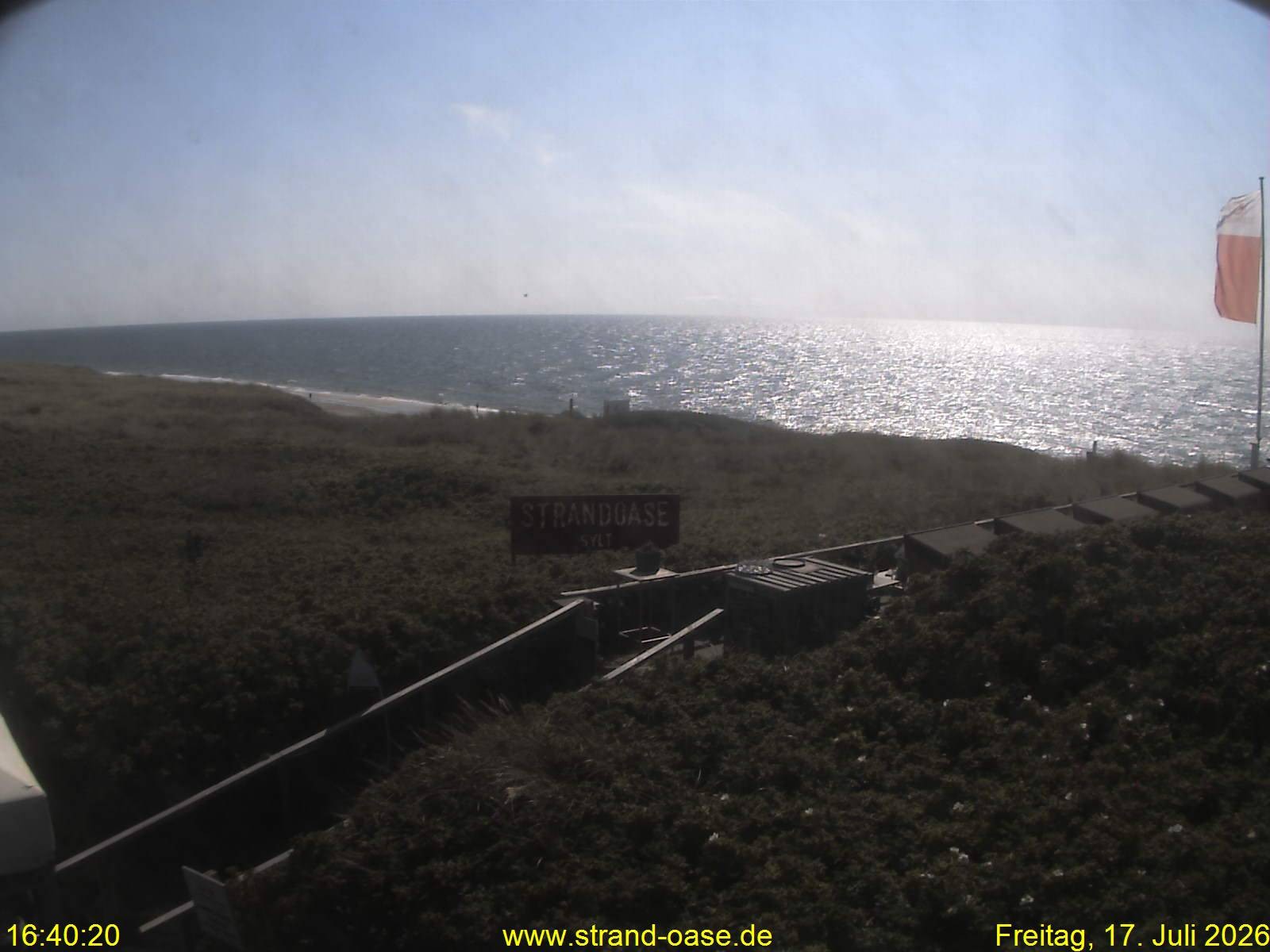 Archived image Webcam Sylt - View Restaurant Strandoase