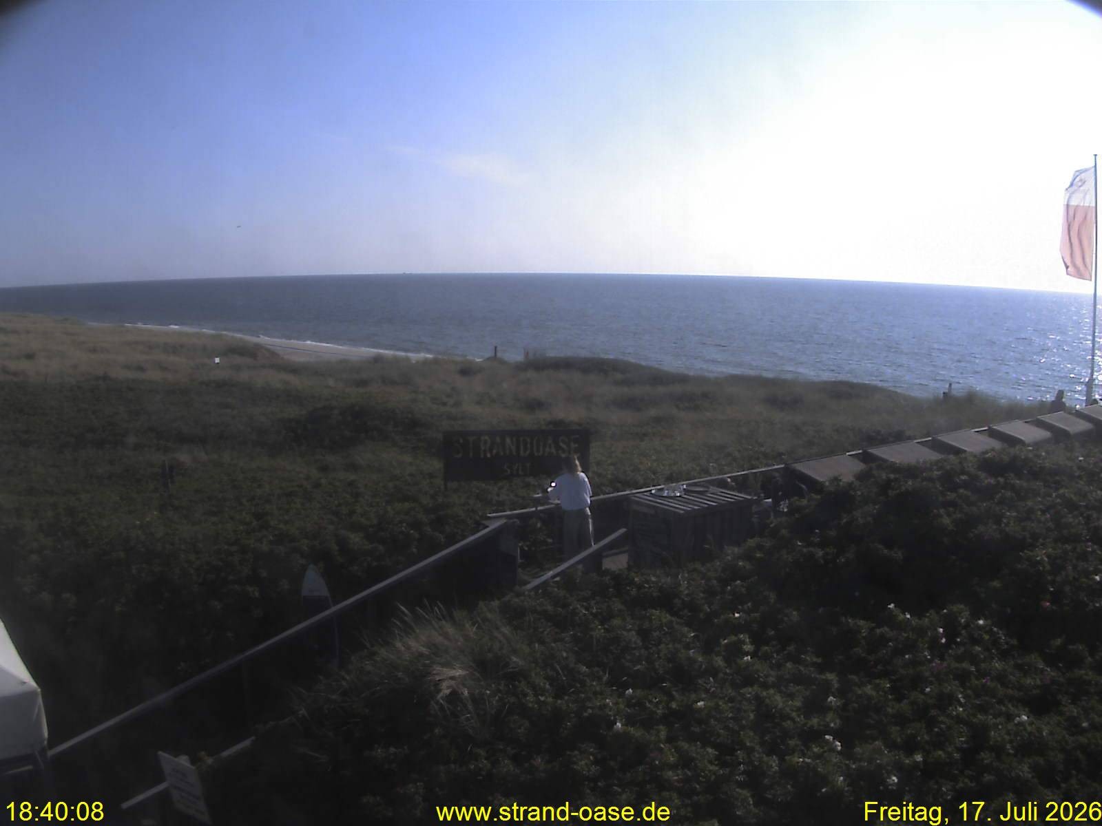Archived image Webcam Sylt - View Restaurant Strandoase