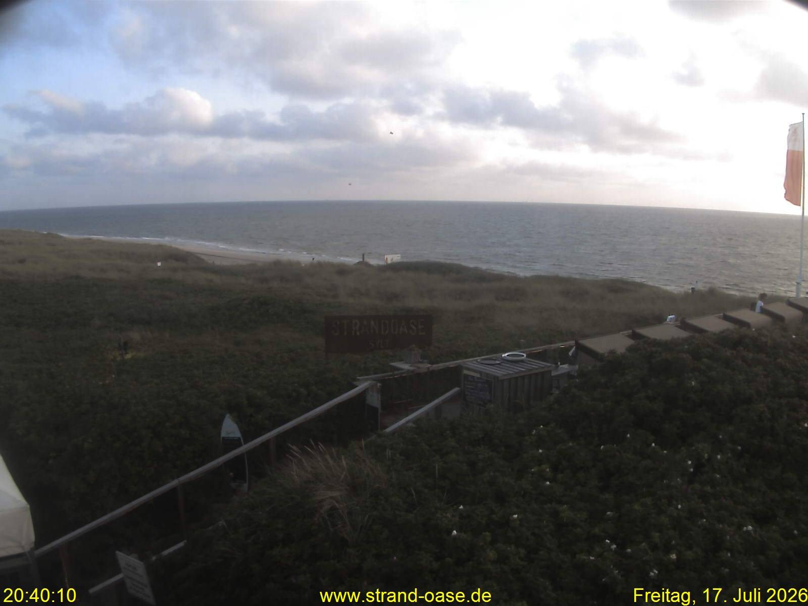 Archived image Webcam Sylt - View Restaurant Strandoase