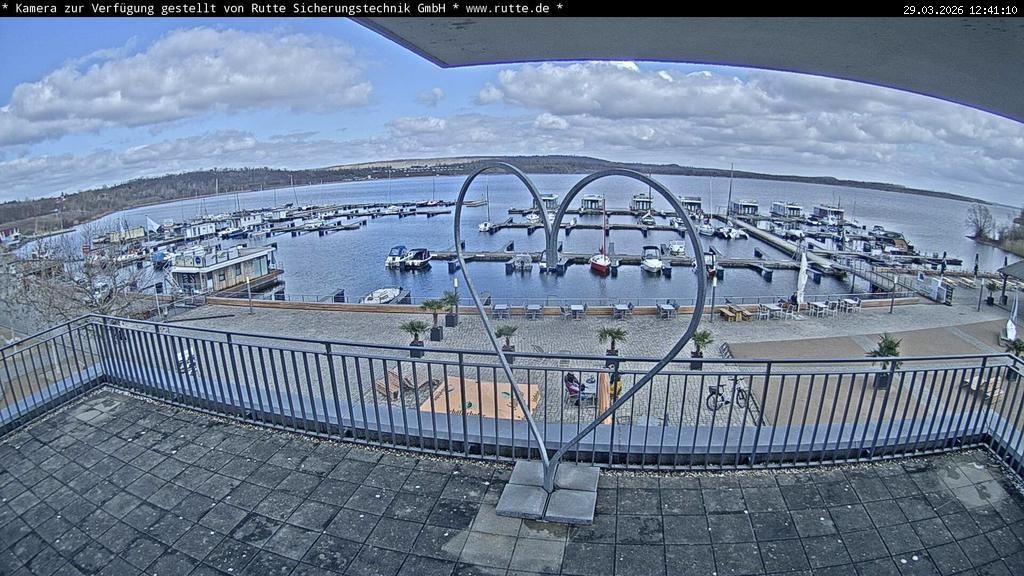 Archived image Webcam Lake Geiseltalsee - Marina Mücheln