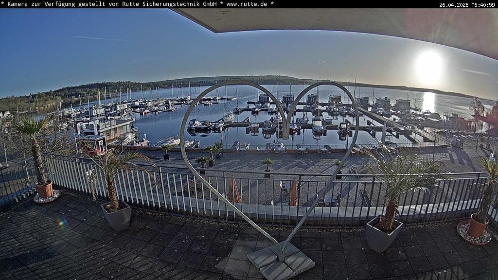 Archived image Webcam Lake Geiseltalsee - Marina Mücheln