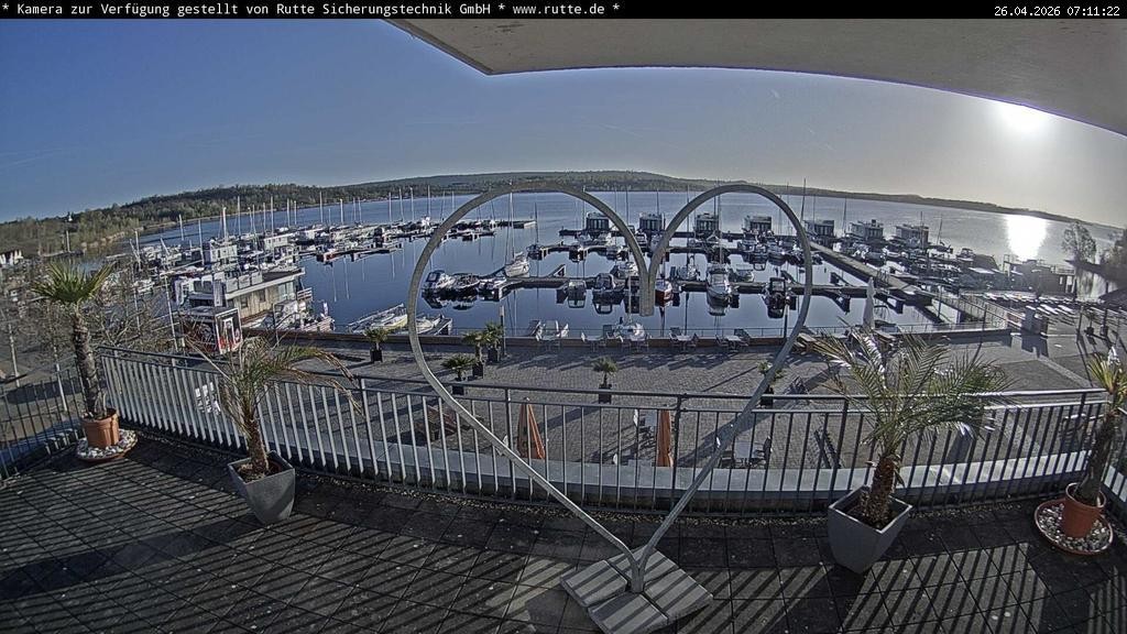 Archived image Webcam Lake Geiseltalsee - Marina Mücheln