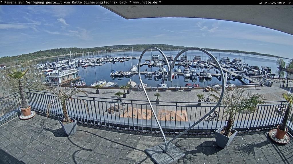 Archived image Webcam Lake Geiseltalsee - Marina Mücheln