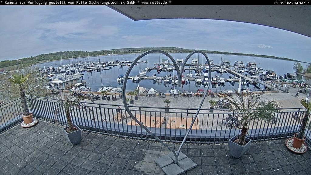Archived image Webcam Lake Geiseltalsee - Marina Mücheln