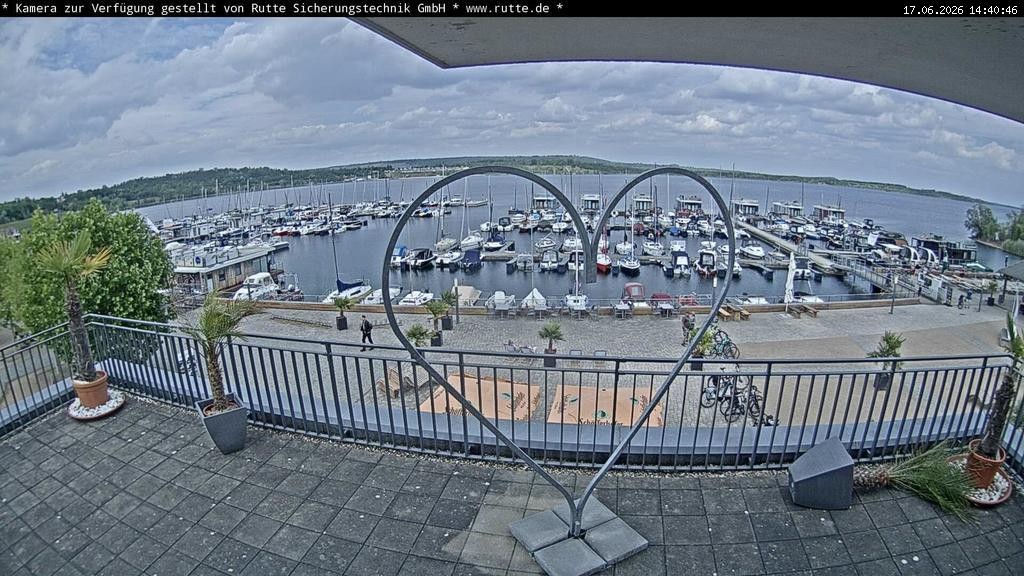 Archived image Webcam Lake Geiseltalsee - Marina Mücheln