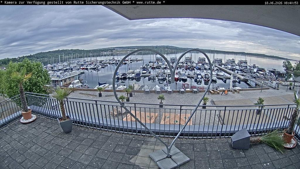 Archived image Webcam Lake Geiseltalsee - Marina Mücheln