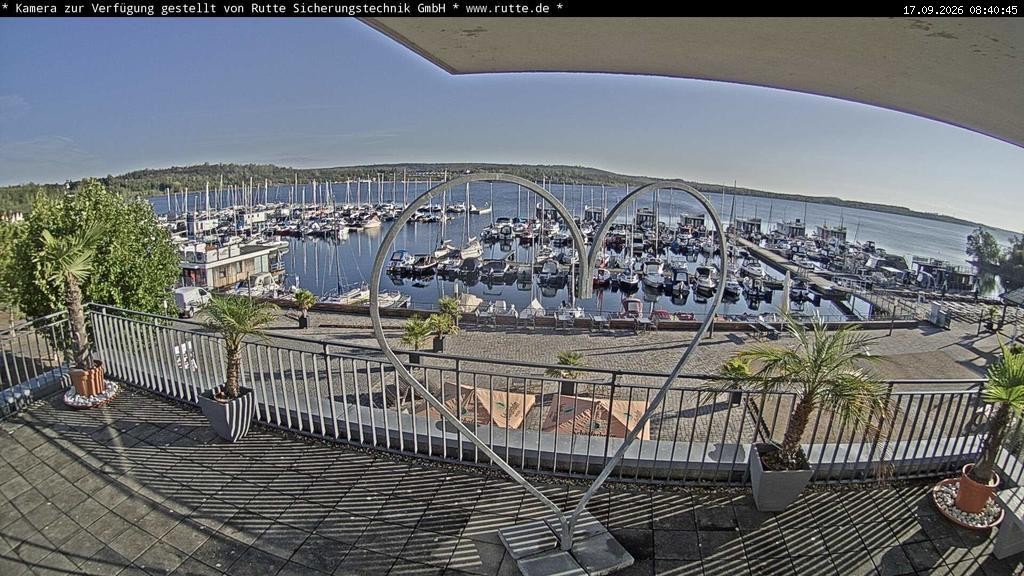Archived image Webcam Lake Geiseltalsee - Marina Mücheln