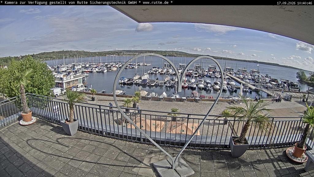 Archived image Webcam Lake Geiseltalsee - Marina Mücheln