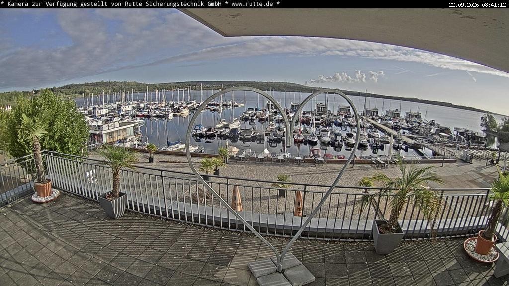 Archived image Webcam Lake Geiseltalsee - Marina Mücheln