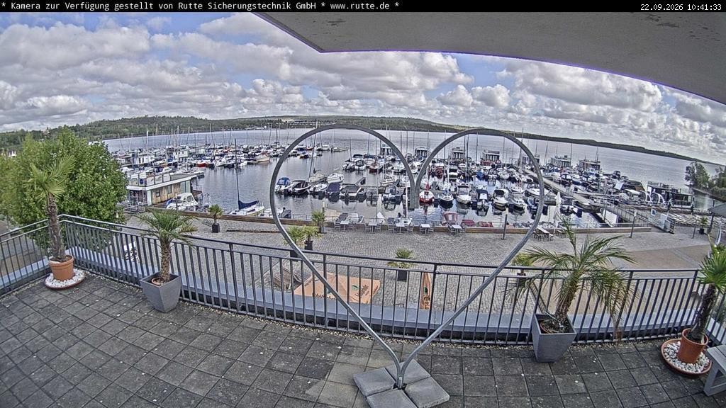 Archived image Webcam Lake Geiseltalsee - Marina Mücheln
