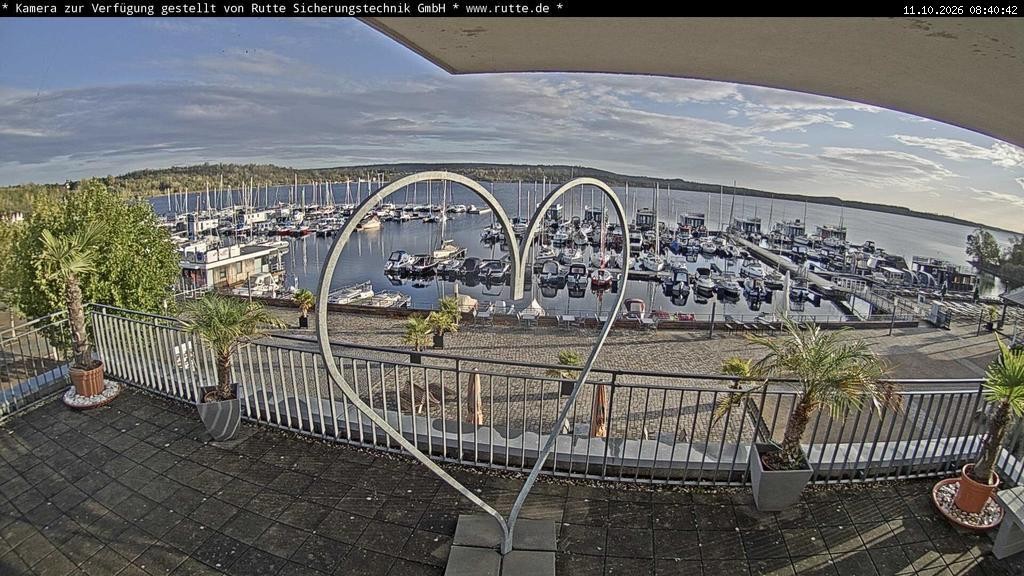 Archived image Webcam Lake Geiseltalsee - Marina Mücheln