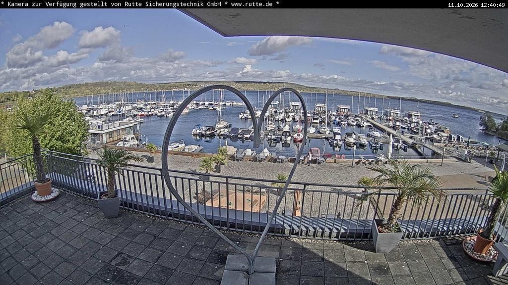 Archived image Webcam Lake Geiseltalsee - Marina Mücheln