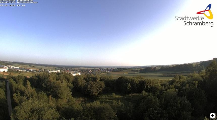 Archived image Webcam Schramberg: View Water Tower Waldmössingen