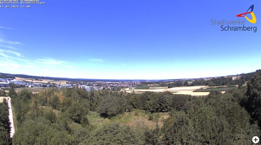 Archived image Webcam Schramberg: View Water Tower Waldmössingen