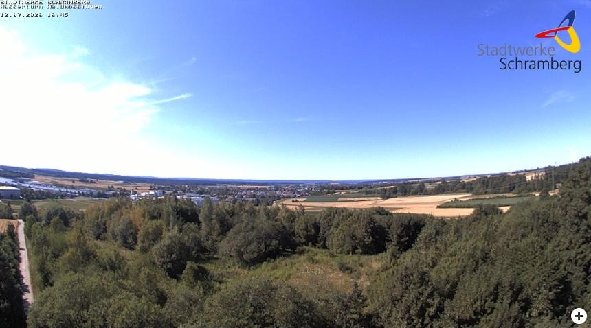 Archived image Webcam Schramberg: View Water Tower Waldmössingen