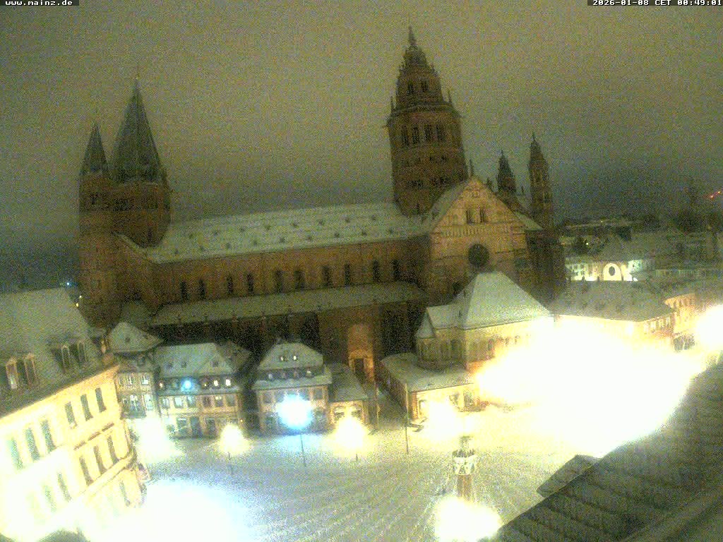 Archiv Foto Webcam Mainz - Marktplatz und Dom