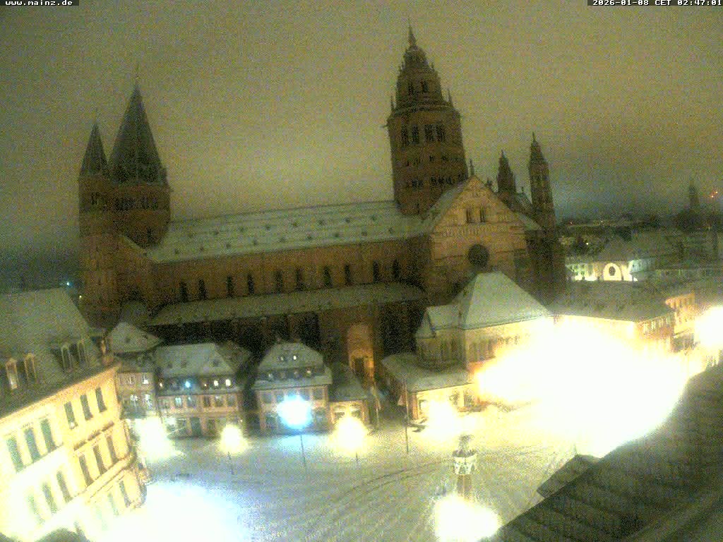 Archiv Foto Webcam Mainz - Marktplatz und Dom