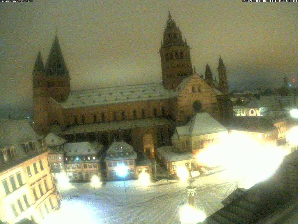 Archiv Foto Webcam Mainz - Marktplatz und Dom