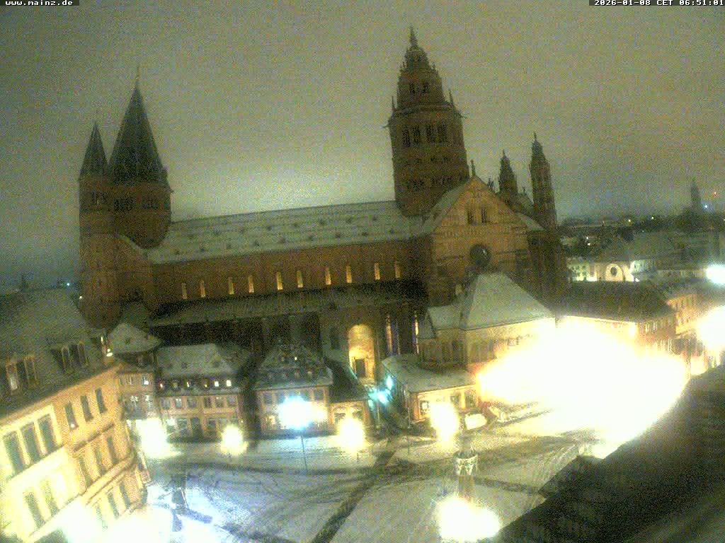 Archiv Foto Webcam Mainz - Marktplatz und Dom