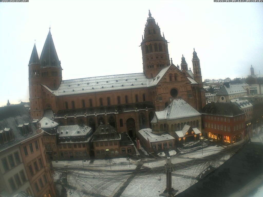 Archiv Foto Webcam Mainz - Marktplatz und Dom