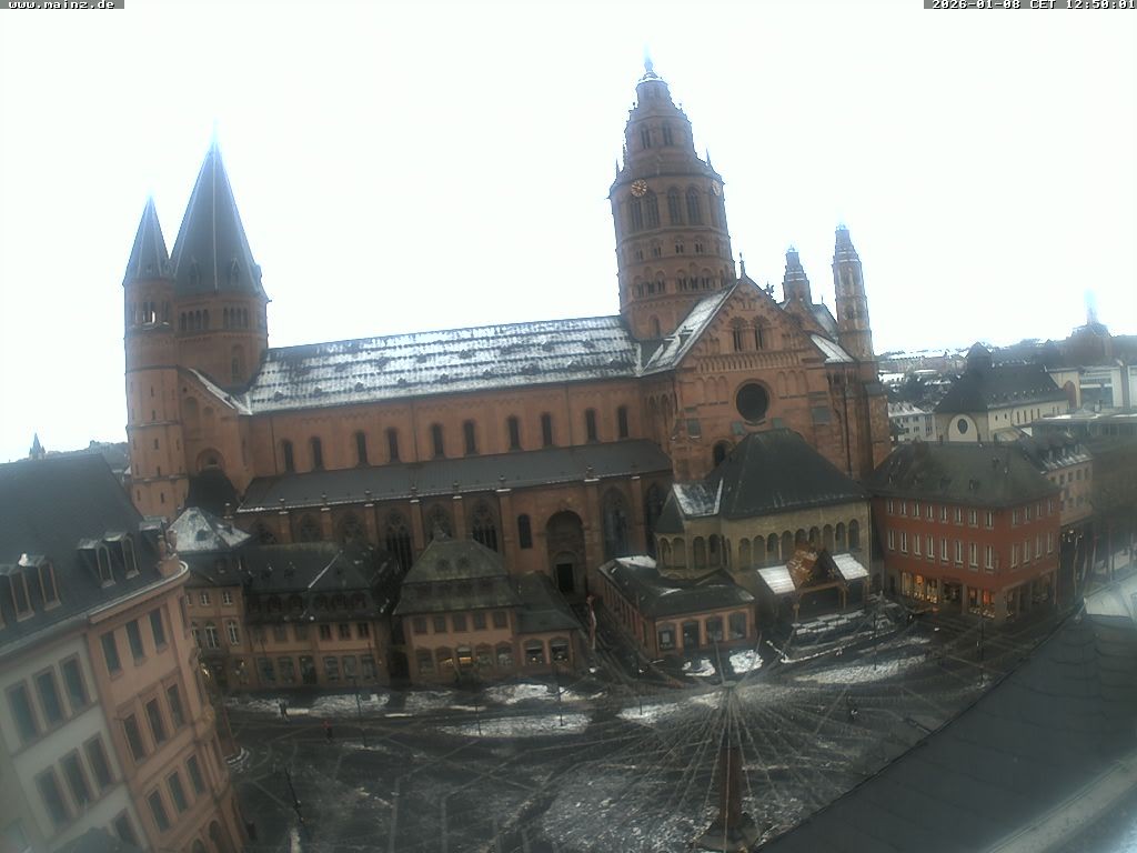 Archiv Foto Webcam Mainz - Marktplatz und Dom