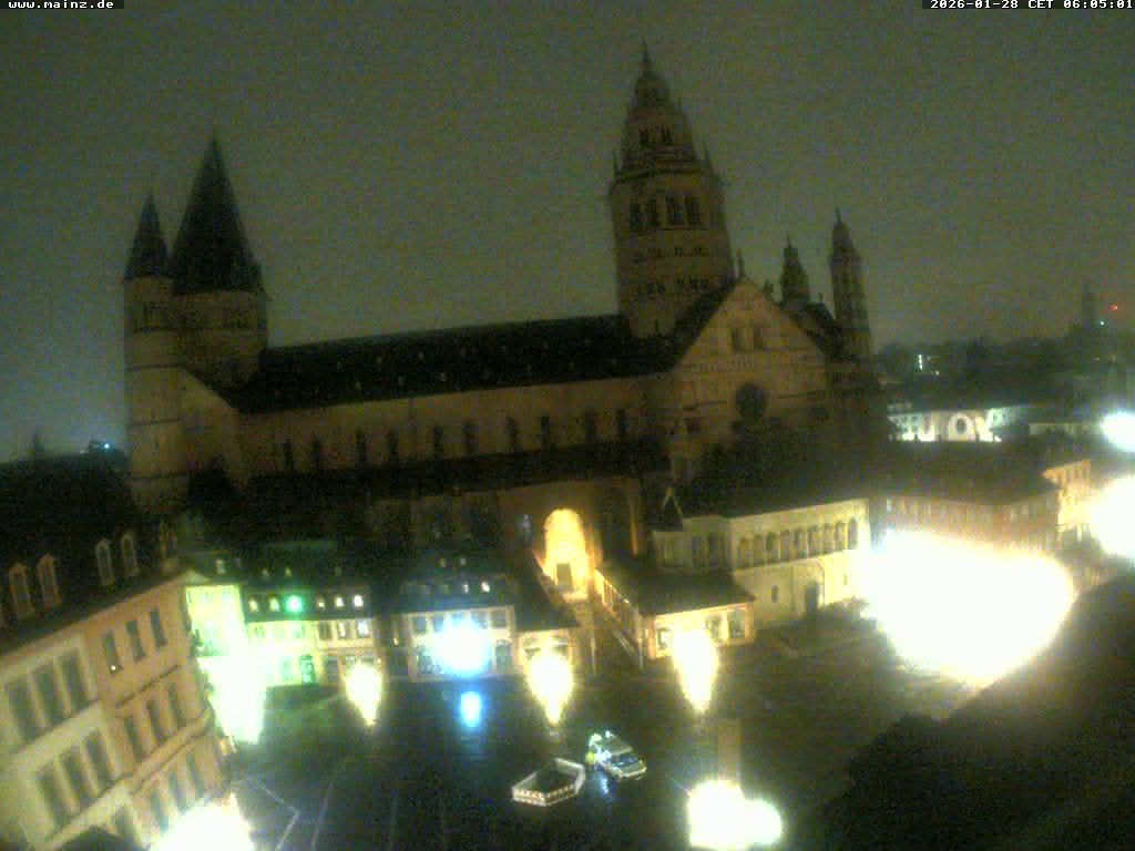 Archiv Foto Webcam Mainz - Marktplatz und Dom