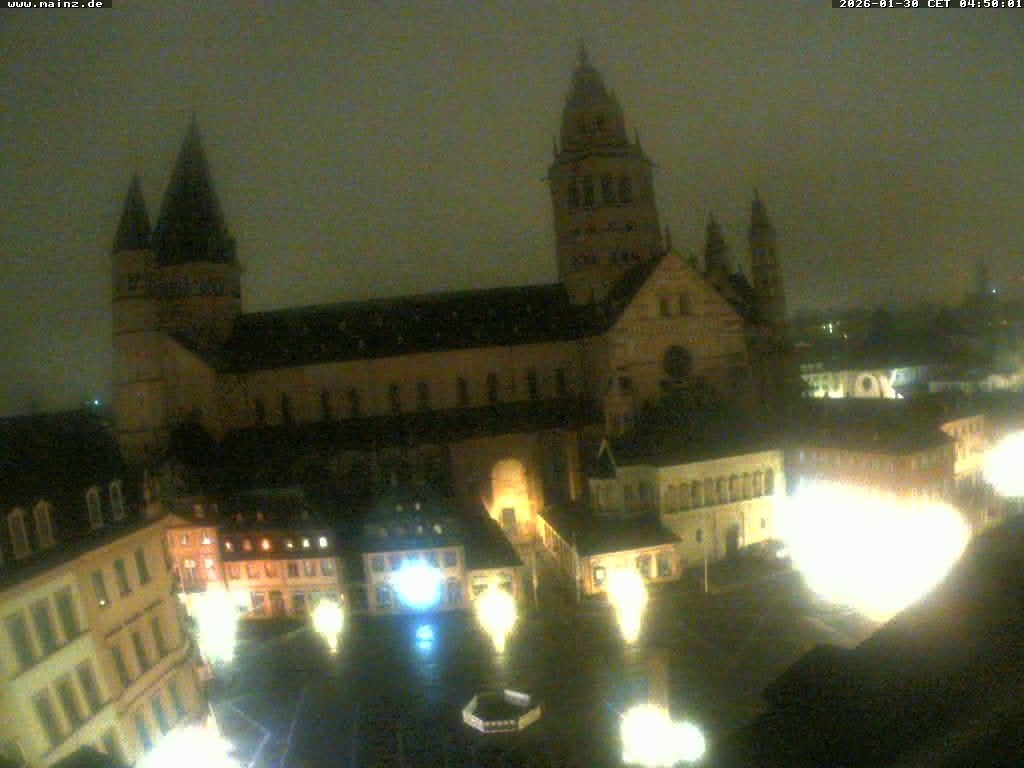 Archiv Foto Webcam Mainz - Marktplatz und Dom