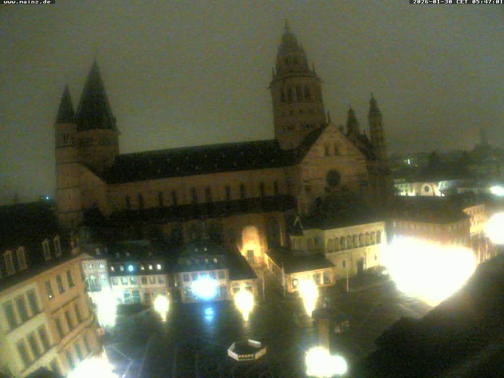 Archiv Foto Webcam Mainz - Marktplatz und Dom