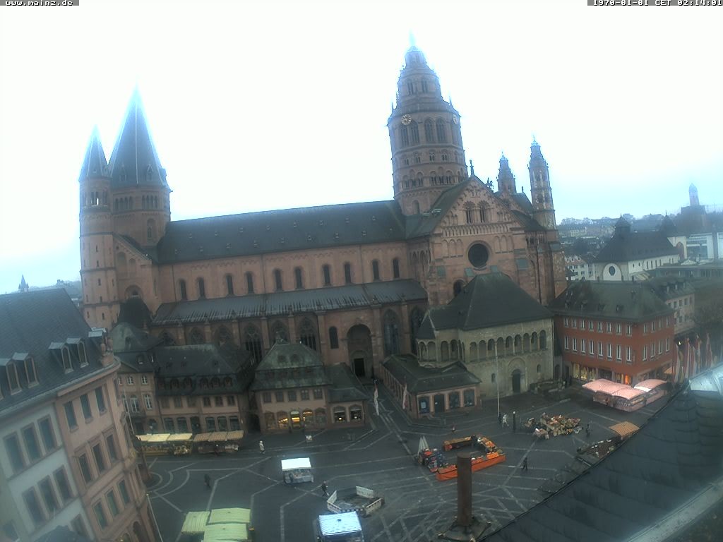 Archiv Foto Webcam Mainz - Marktplatz und Dom