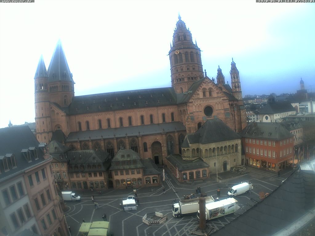 Archiv Foto Webcam Mainz - Marktplatz und Dom