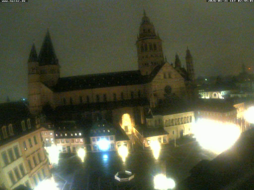 Archiv Foto Webcam Mainz - Marktplatz und Dom