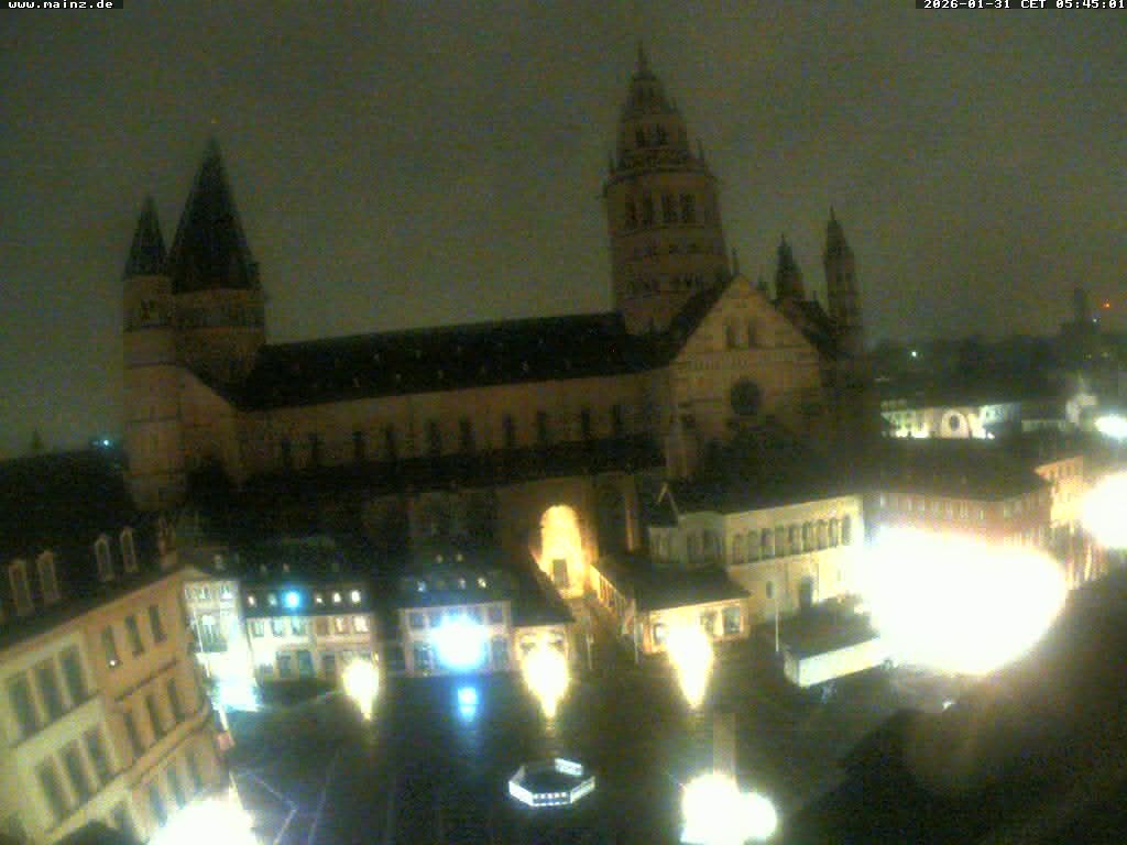 Archiv Foto Webcam Mainz - Marktplatz und Dom