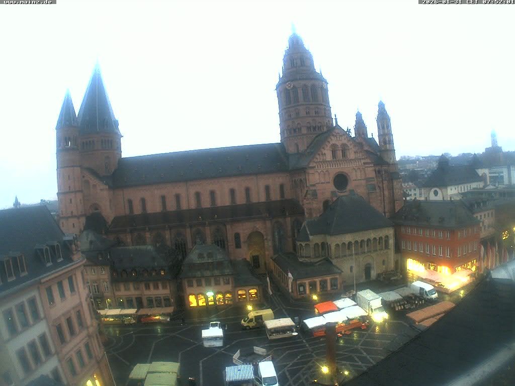Archiv Foto Webcam Mainz - Marktplatz und Dom