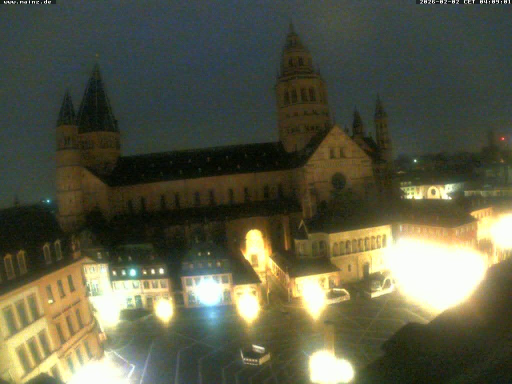 Archiv Foto Webcam Mainz - Marktplatz und Dom