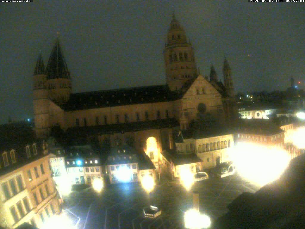 Archiv Foto Webcam Mainz - Marktplatz und Dom