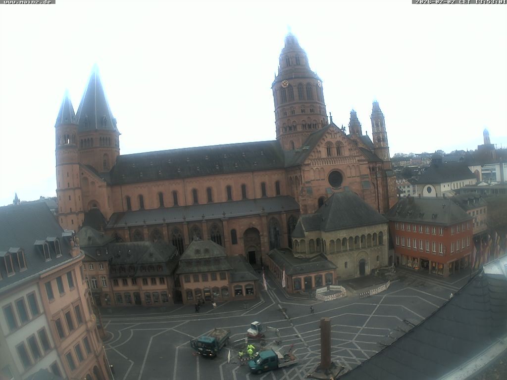 Archiv Foto Webcam Mainz - Marktplatz und Dom