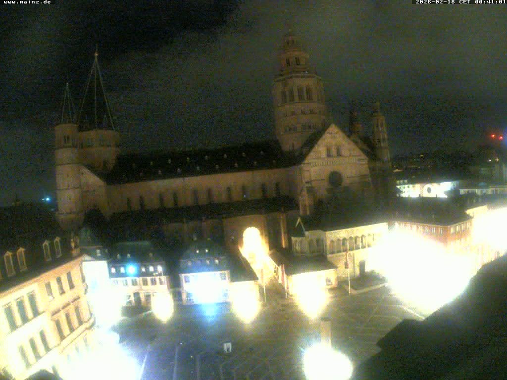 Archiv Foto Webcam Mainz - Marktplatz und Dom