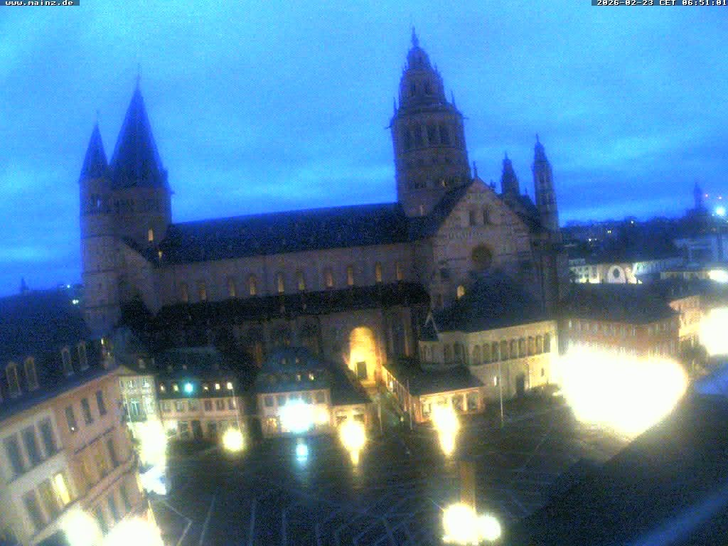 Archiv Foto Webcam Mainz - Marktplatz und Dom