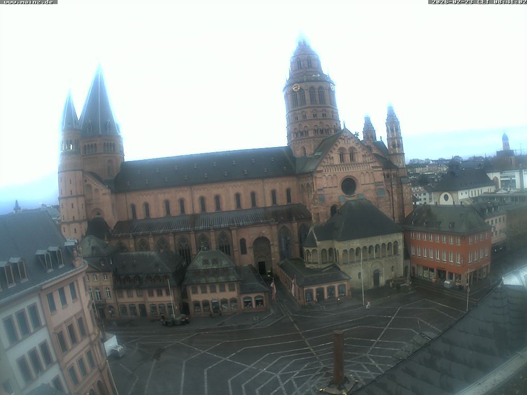 Archiv Foto Webcam Mainz - Marktplatz und Dom