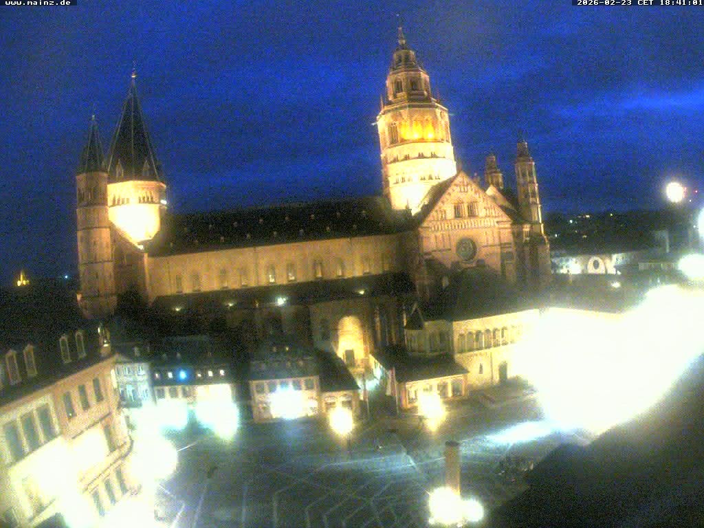 Archiv Foto Webcam Mainz - Marktplatz und Dom
