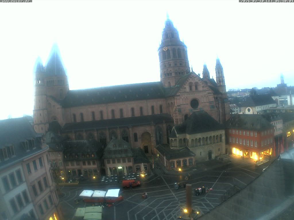 Archiv Foto Webcam Mainz - Marktplatz und Dom